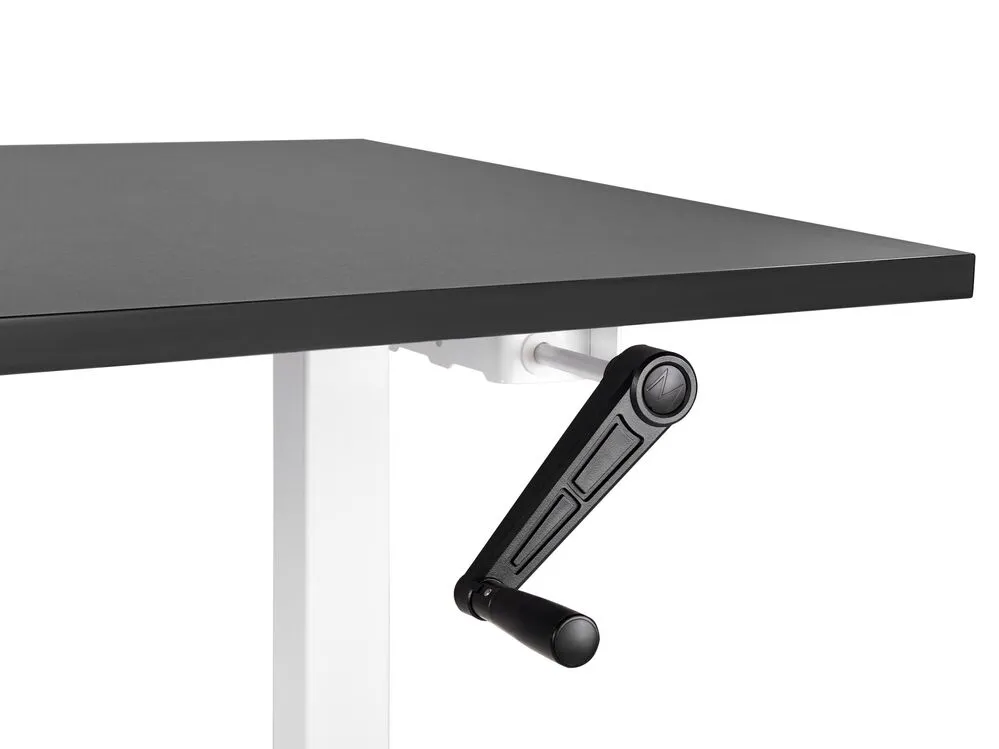 Scrivania regolabile bianco e nero 160 x 72 cm DESTINES