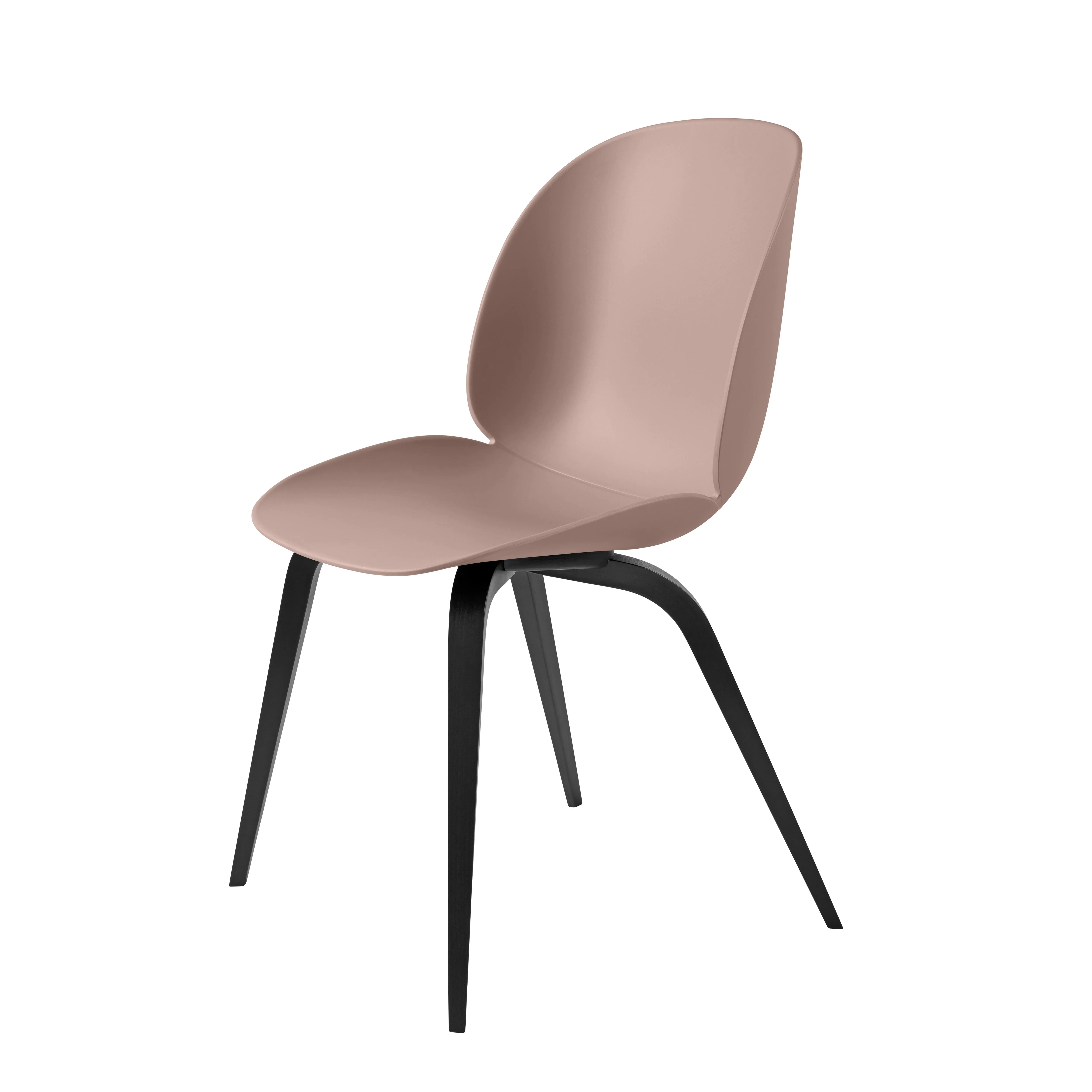 Sedia Beetle in plastica con gambe nere in legno.jg{font-size:18px}sweet pink