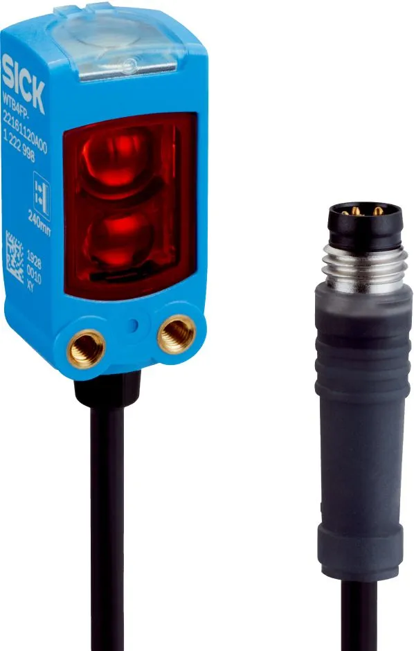 Sensore fotoelettrico Rettangolare SICK, a retroriflessione, rilevamento 4,5 m, uscita PNP / NPN