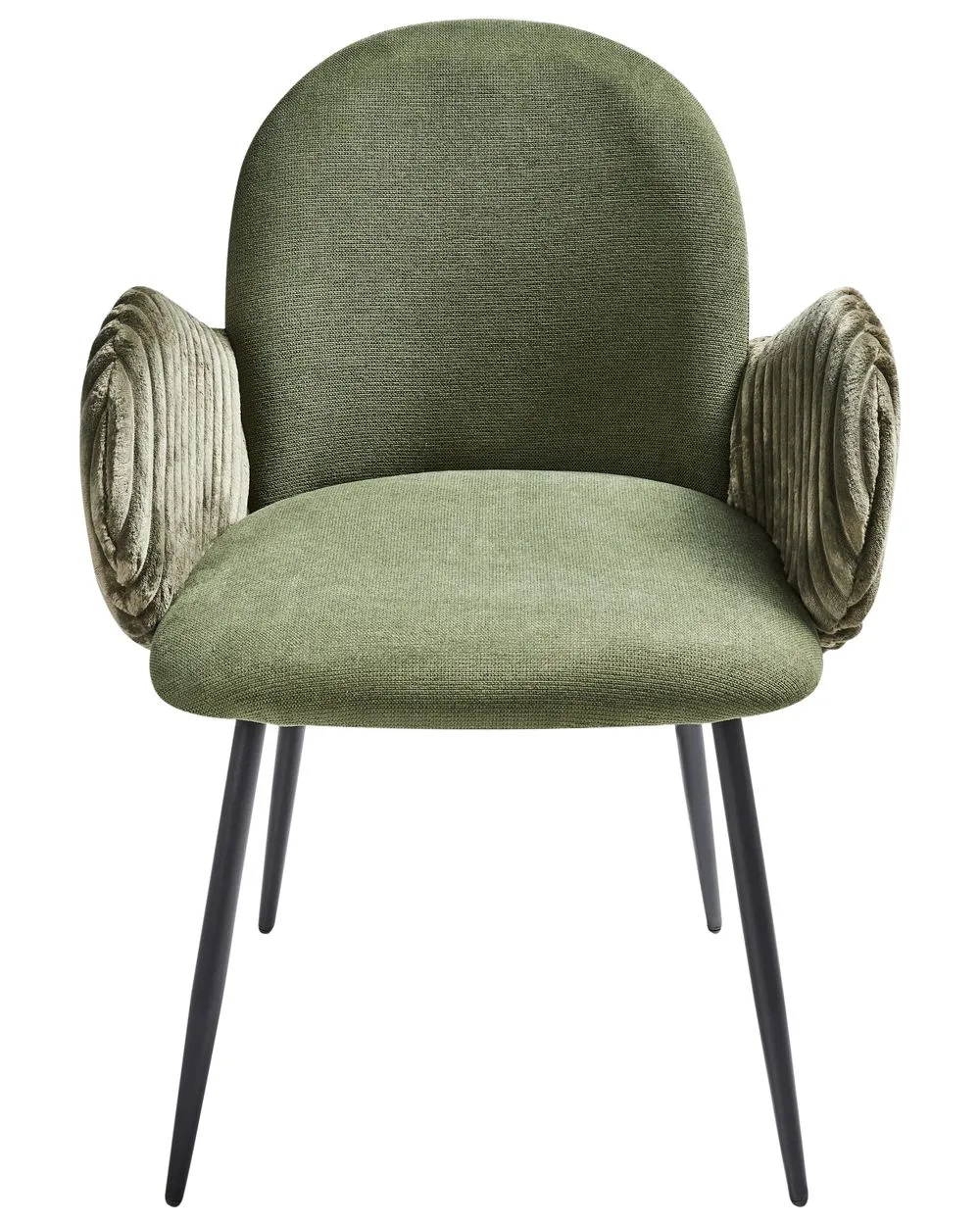 Set of 2 Dining Chairs AMITY Fabric Green