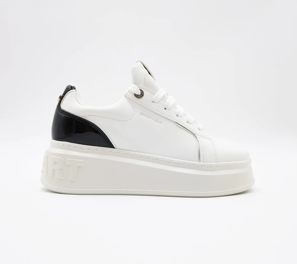 Shop Art Donna Scarpa Sneakers Emily Bianco Argento SASS230215