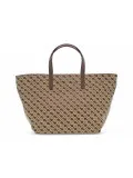 Shopping bag Gherardini SOFTY SHOPPING MEDIA TABACCO in tessuto e pelle tabacco