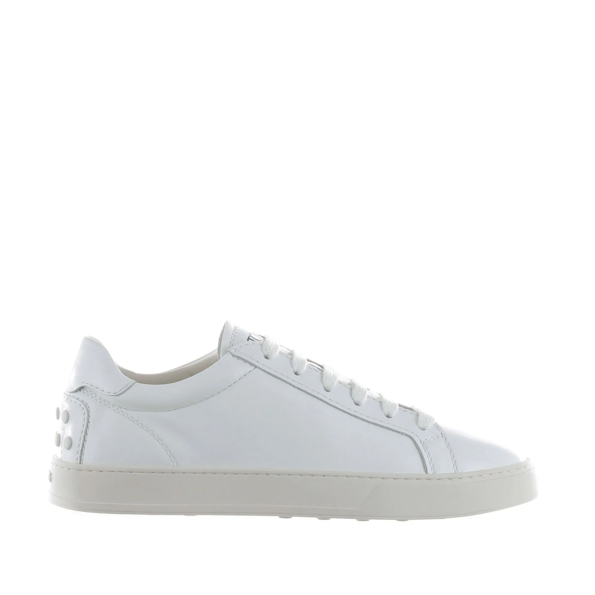 Sneaker in pelle e tessuto