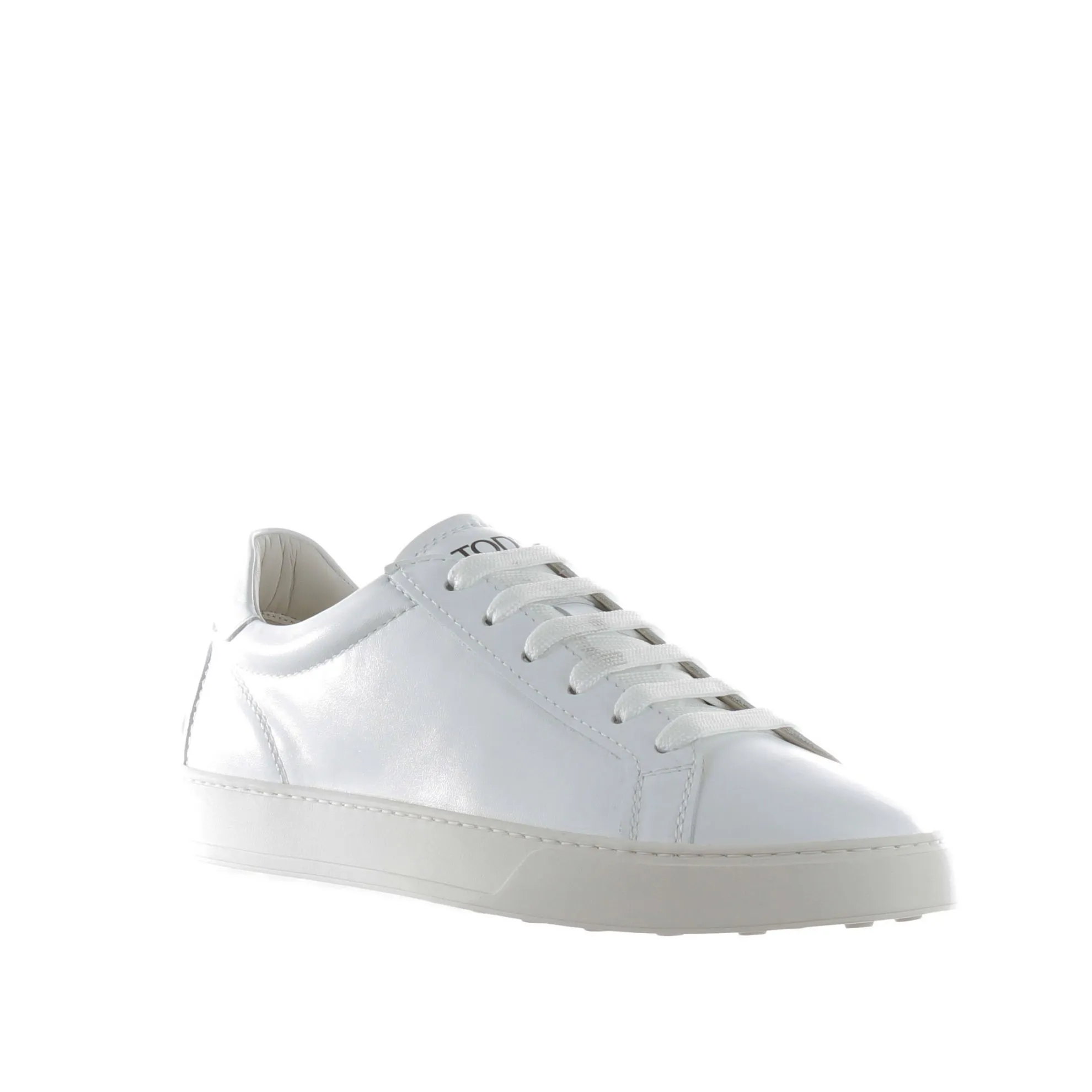 Sneaker in pelle e tessuto