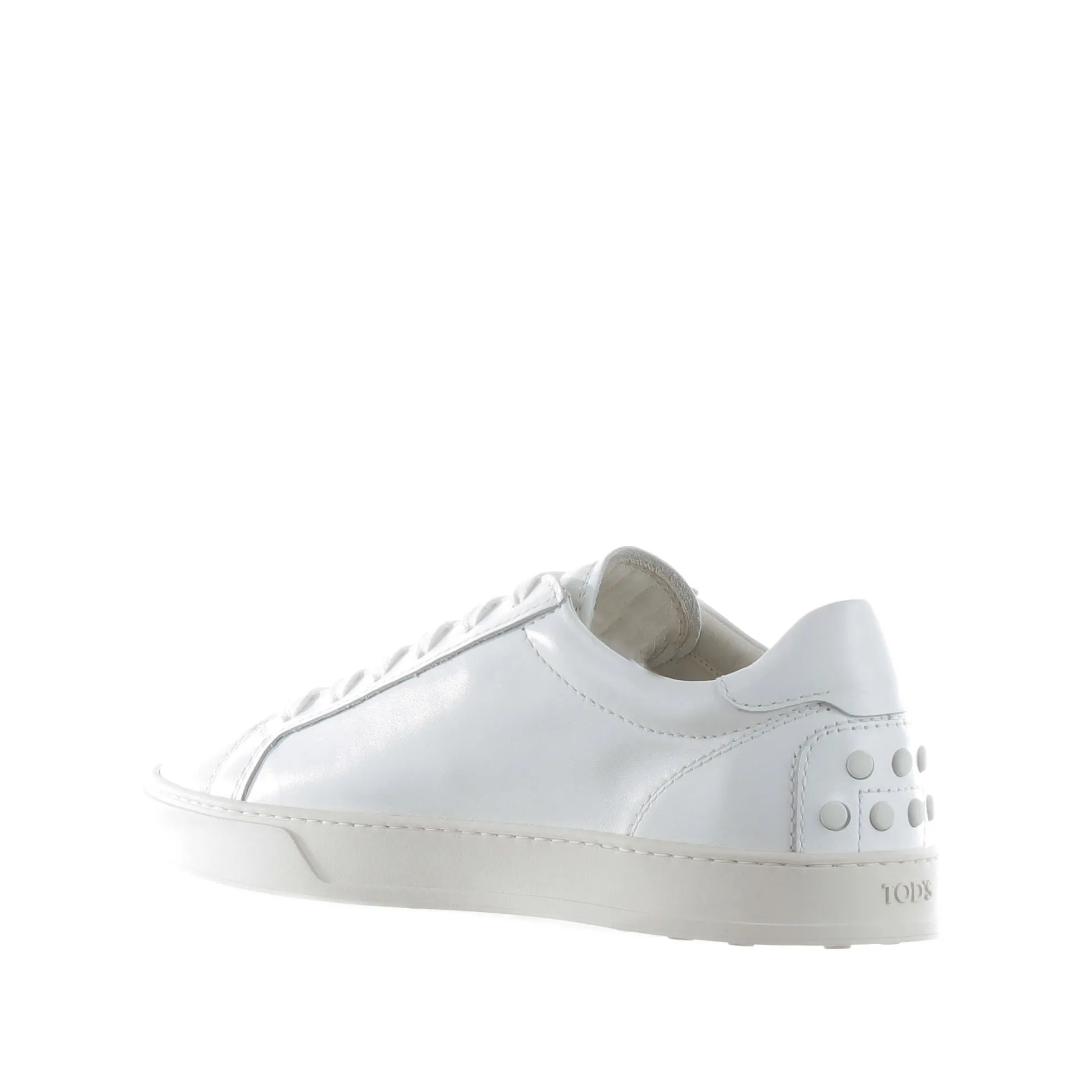 Sneaker in pelle e tessuto