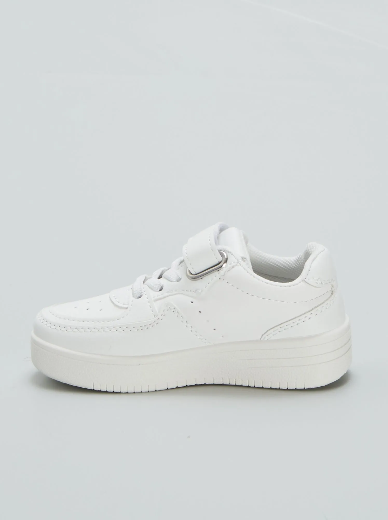 Sneakers basse con strappi e lacci - BIANCO