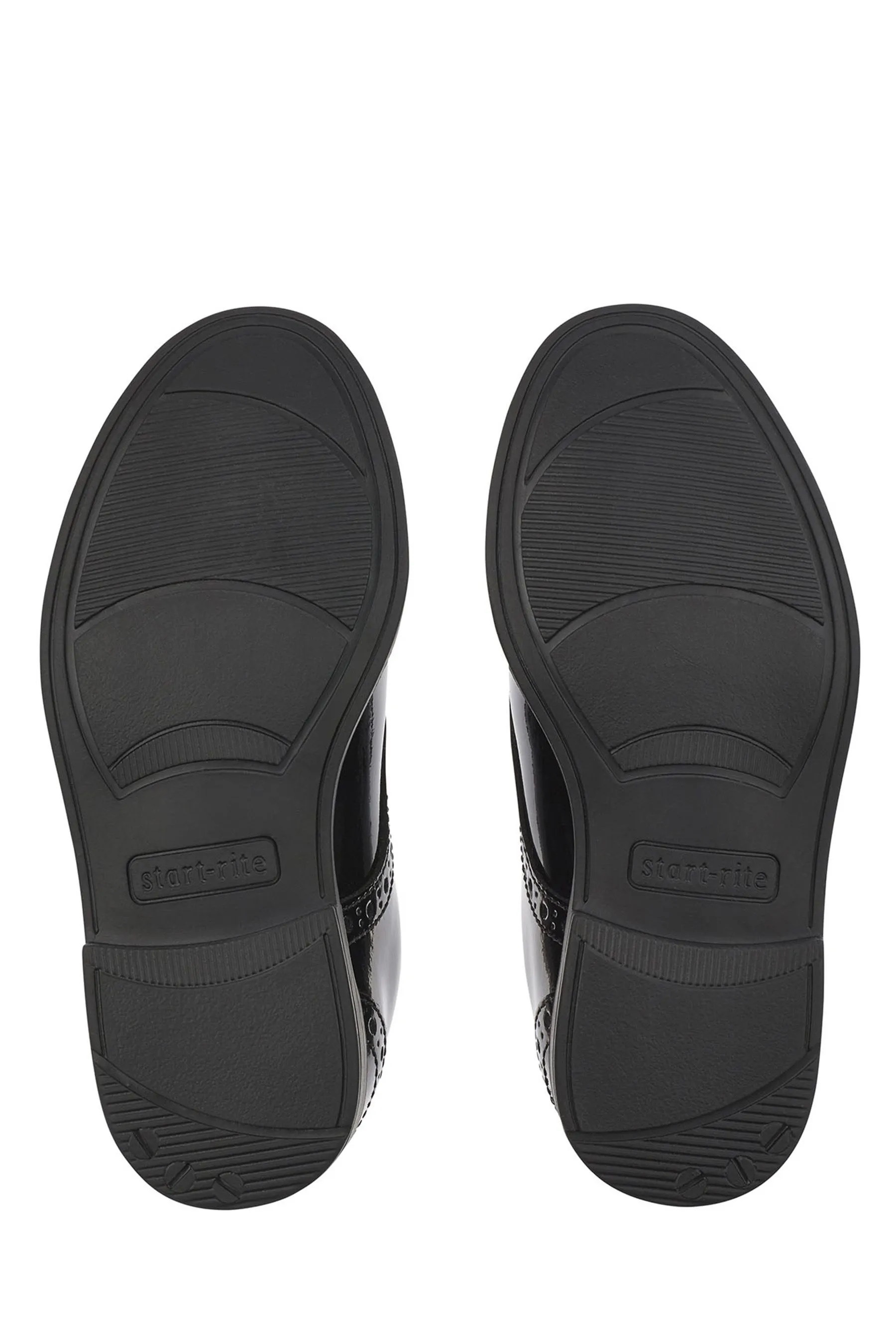 Start-Rite Nero Brogue Vegan Stringato Scarpe Scuola Bambina    