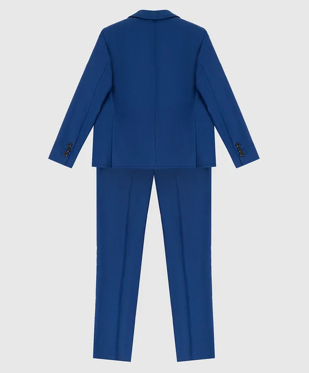 Stefano Ricci Abito in lana blu per bambini Y1SF37190BHC2545