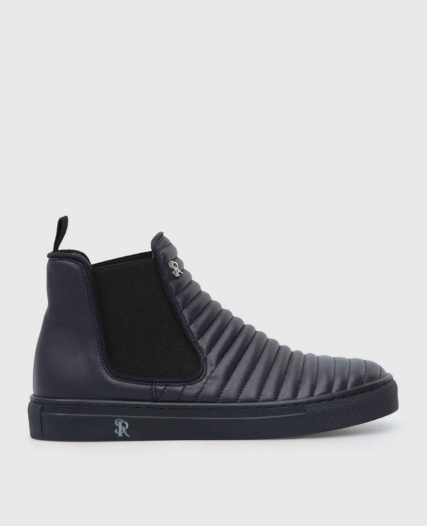 Stefano Ricci Chelsea in pelle per bambini con monogramma YRU02G8034VTS