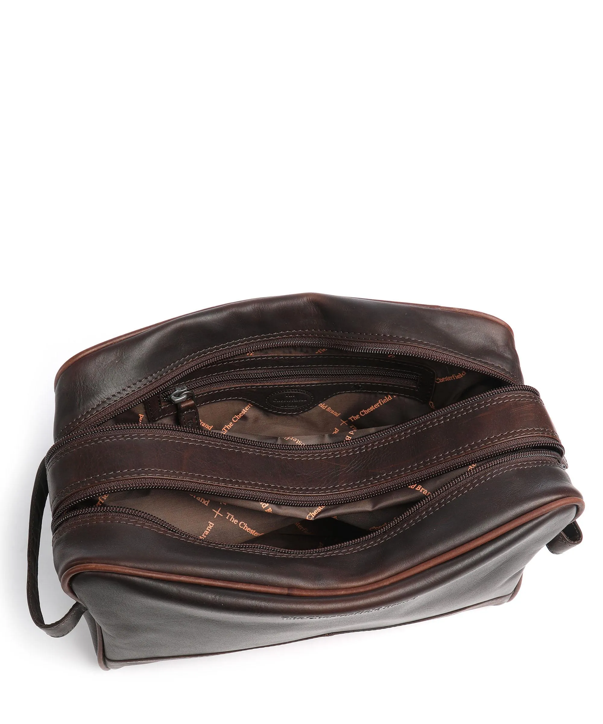  The Chesterfield Brand Stefan Borsa da toilette marrone scuro 29 cm  