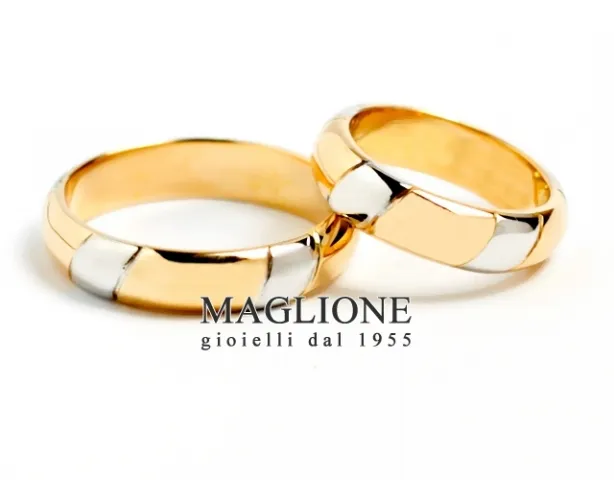 Trasformazione Fedi Nuziali 25 anni con 5 fasce oblique in oro bianco 18kt