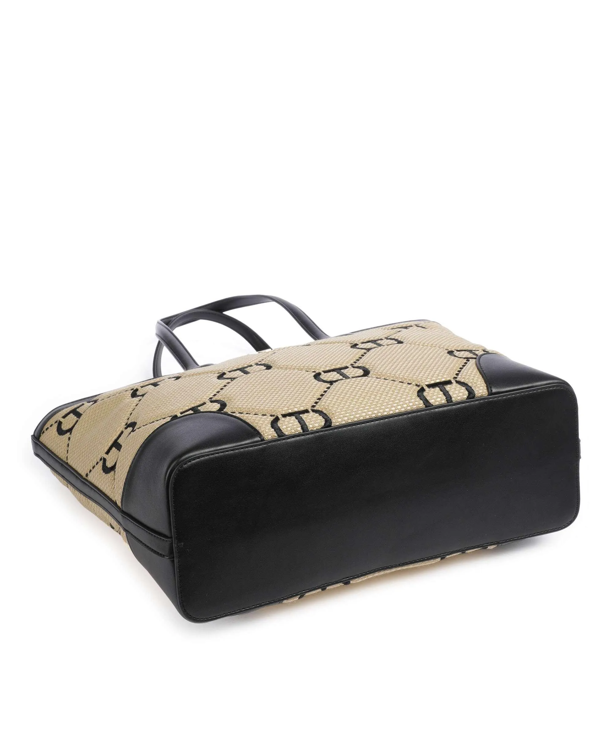  Twinset Palermo Borsa shopper polipropilene, poliestere, poliuretano nero/beige  