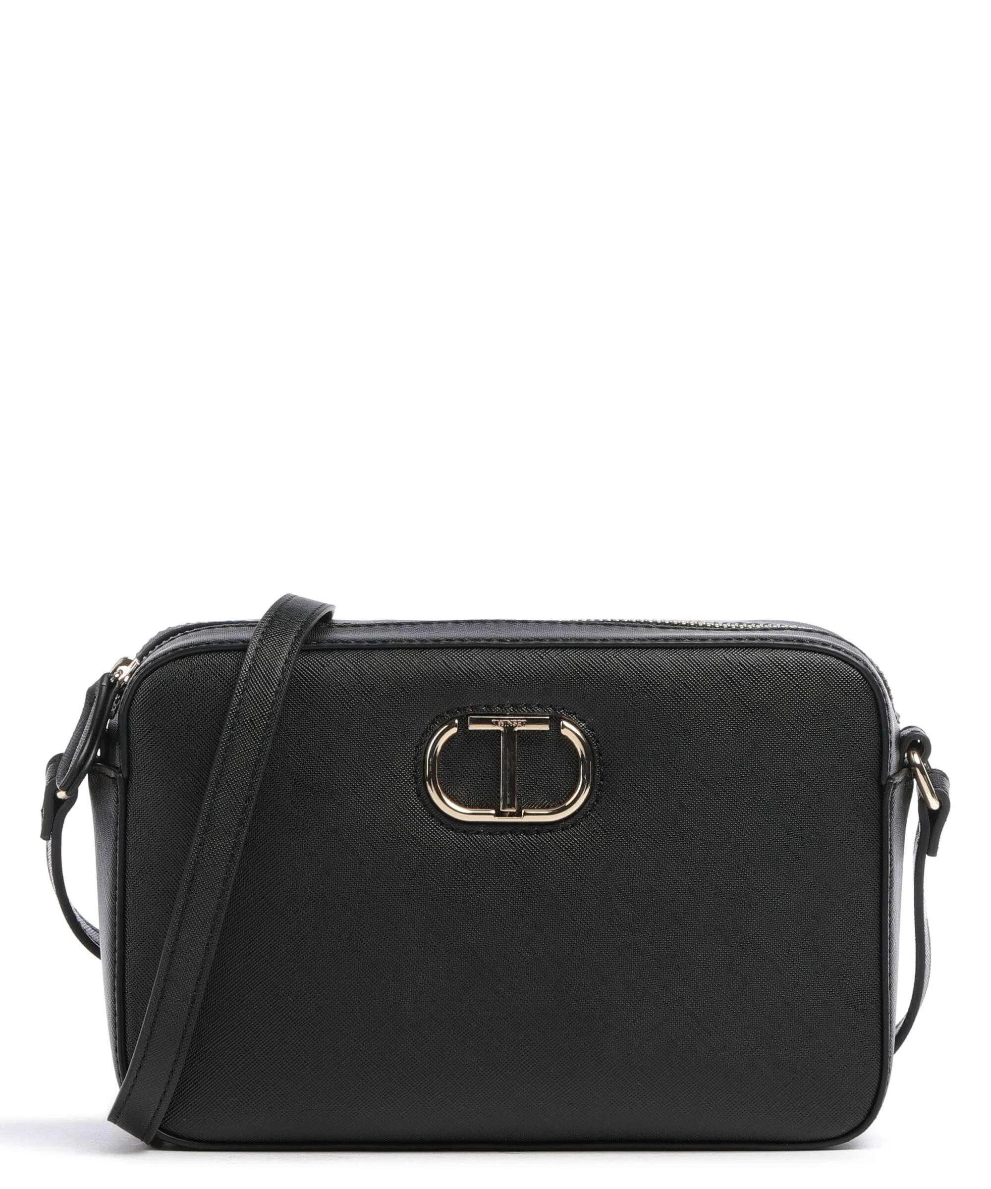  Twinset Saffiano Borsa a tracolla pelle sintetica nero  