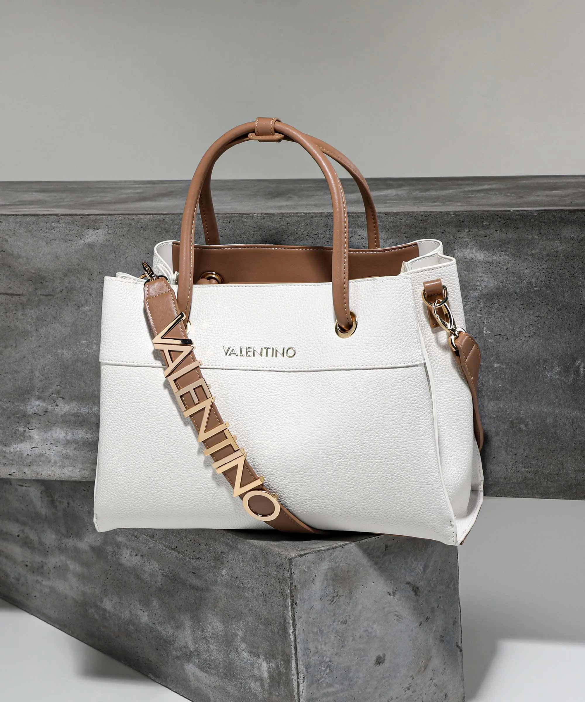  Valentino Bags Alexia Borsa a mano pelle sintetica bianco  