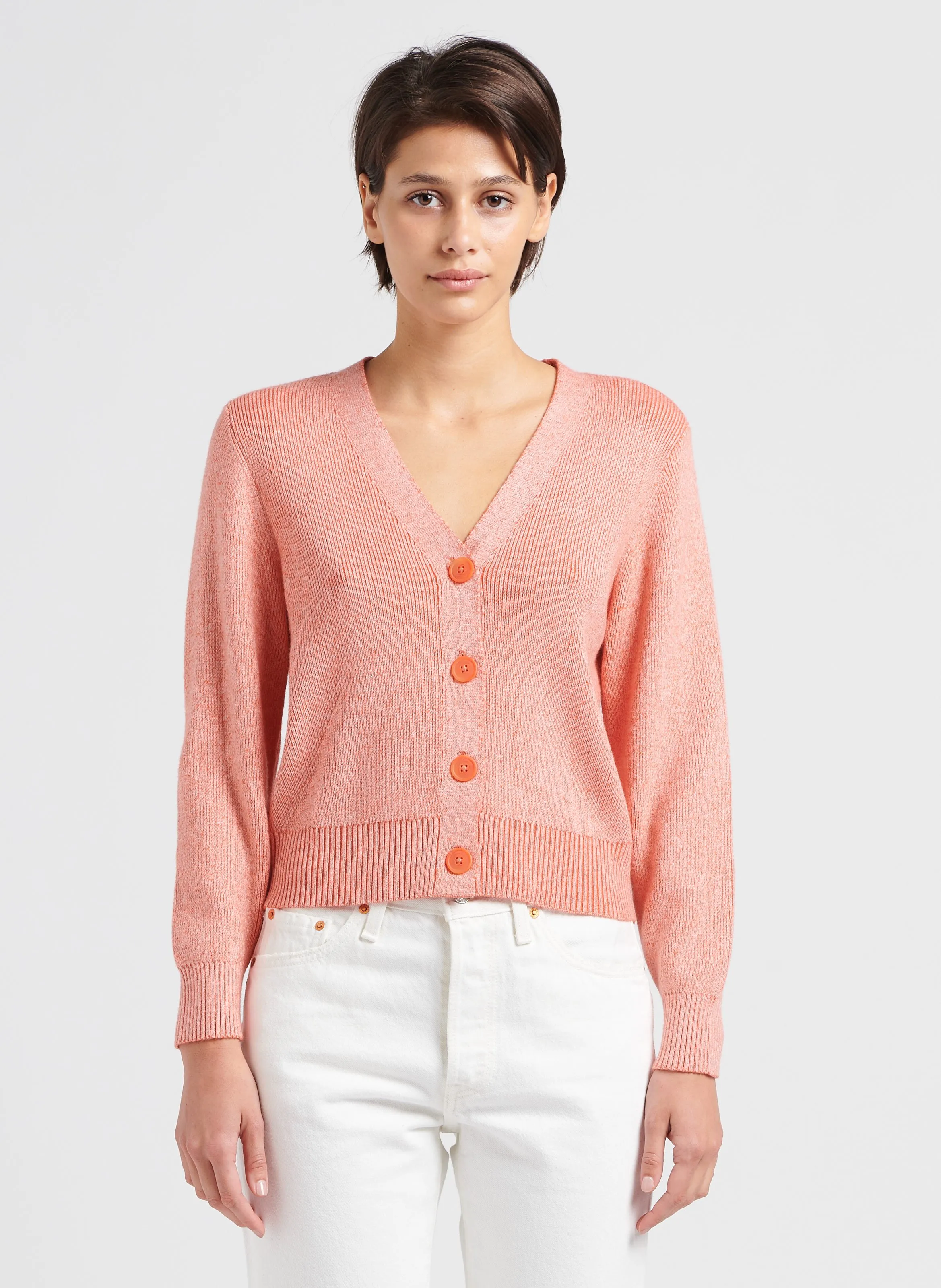  VILA   Cardigan scollo a V in misto viscosa | Rosa