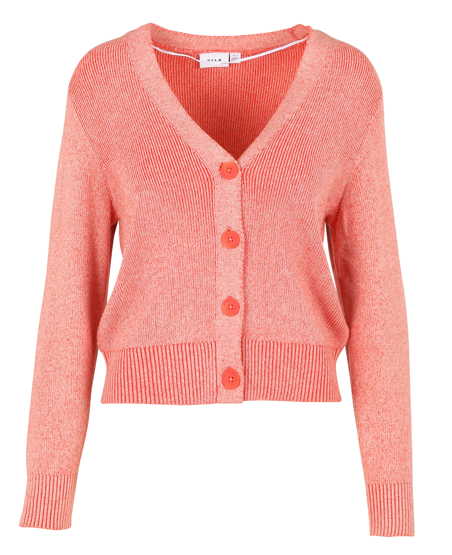  VILA   Cardigan scollo a V in misto viscosa | Rosa