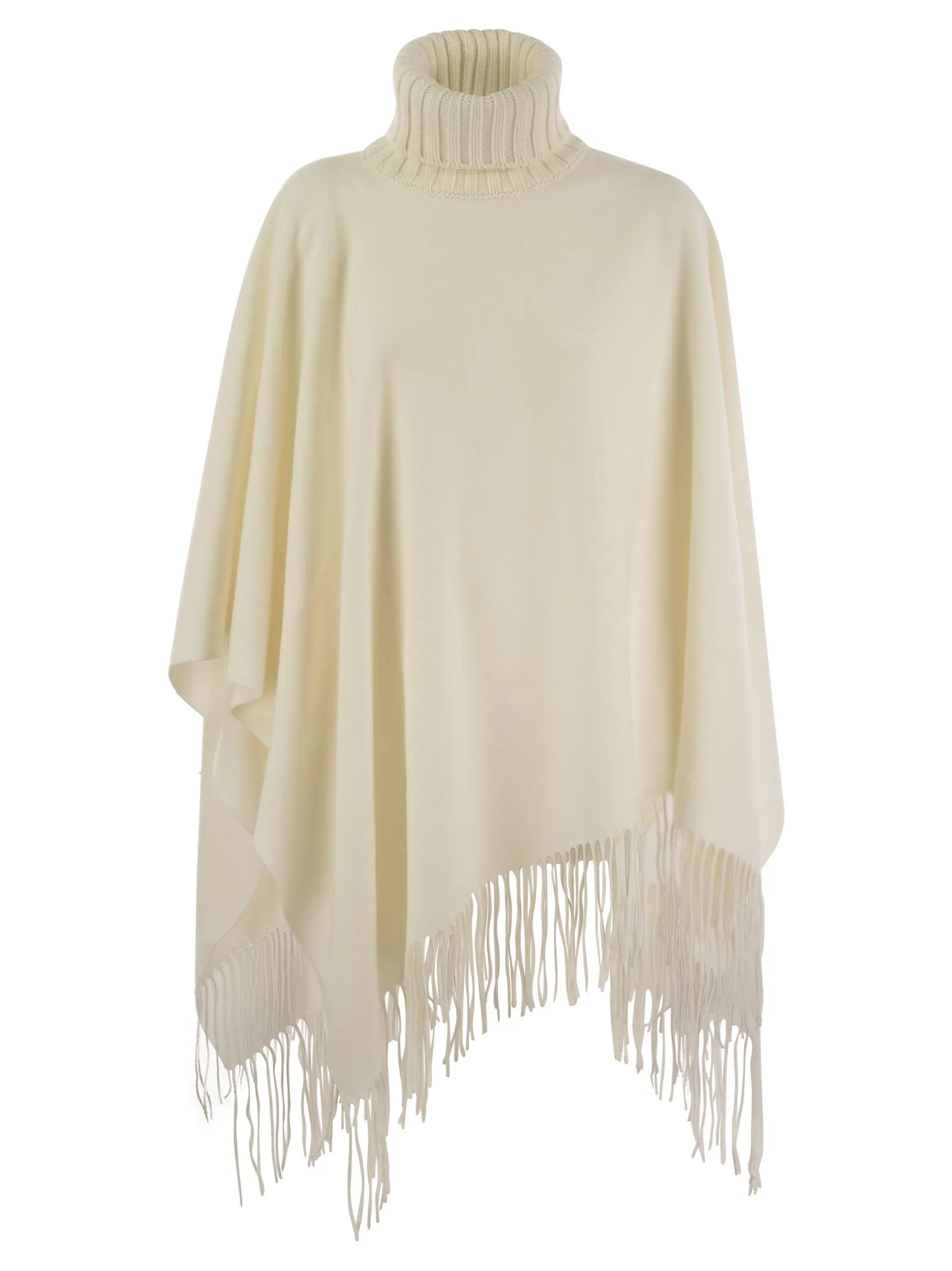 Wool, silk and cashmere turtleneck coat