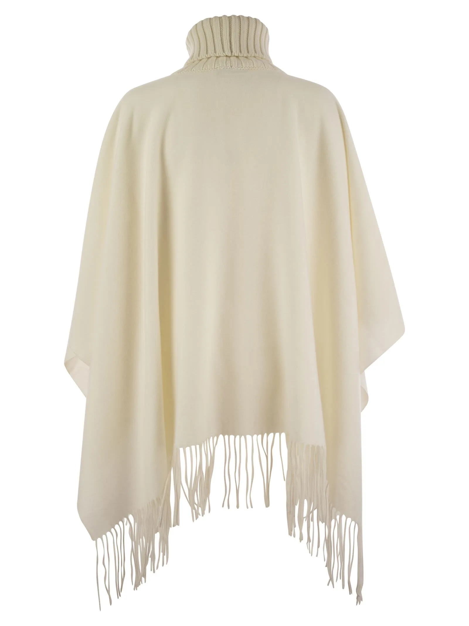 Wool, silk and cashmere turtleneck coat